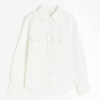 Рубашка H&M Denim, белый