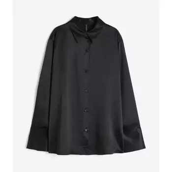 Рубашка H&M Divided Satin, черный