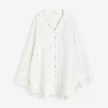 Рубашка H&M Jacquard-weave, белый