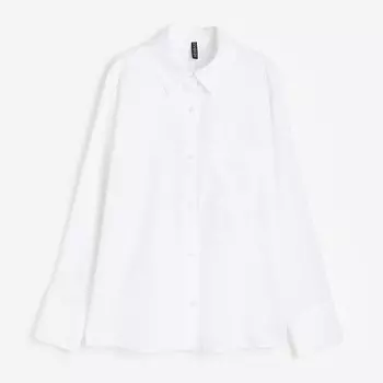 Рубашка H&M Linen-blend, белый