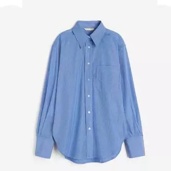 Рубашка H&M Loose-fit, синий