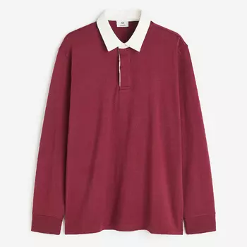 Рубашка H&M Regular Fit Cotton, темно-красный