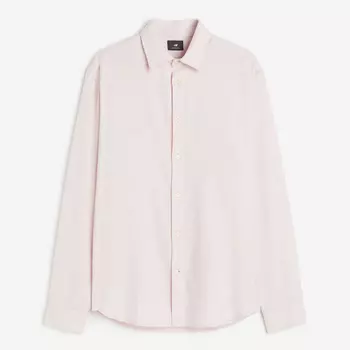 Рубашка H&M Regular Fit Plaid, светло-розовый
