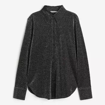 Рубашка H&M Shimmery, черный