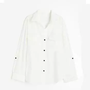 Рубашка H&M Utility Made From A Modal Blend, белый