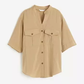 Рубашка H&M Utility With A Modal Blend, бежевый