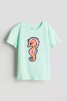 Рубашка H&M, зеленый
