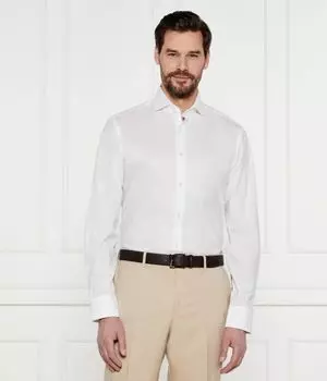 Рубашка h-моток-распространение-c1-222 Slim fit Boss, белый