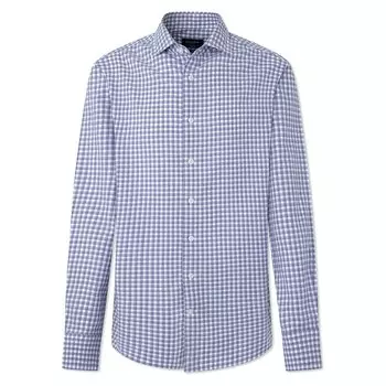 Рубашка Hackett Cotton Tencel Check, синий