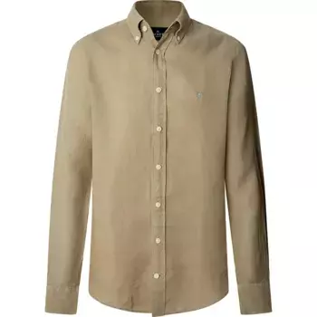 Рубашка Hackett Ess Gmd Linen Brpt, зеленый