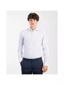 Рубашка Hackett London, цвет 8 uhr morgens – wei/blau