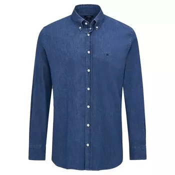 Рубашка Hackett Stretch Denim, синий