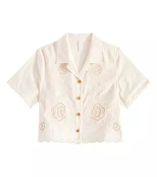 Рубашка Halliday с вышивкой Zimmermann, бежевый