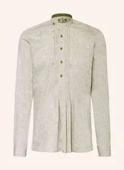 Рубашка Hammerschmid PFOAD Slim Fit mit Leinen, светло-зеленый