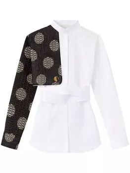 Рубашка Hans в горох DESTREE, белый