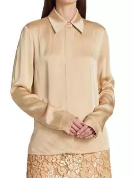 Рубашка Hansen Michael Kors Collection с пуговицами спереди, золотой