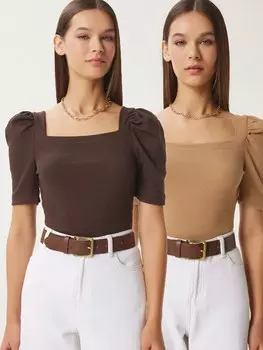 Рубашка Happiness stanbul, цвет Chocolate/Cappuccino