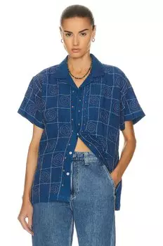 Рубашка Harago Jalebi Embroidered, индиго