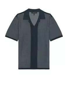 Рубашка Harvey Knit Camp Rag & Bone, синий