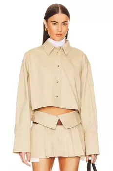 Рубашка Helsa Chino Cropped, хаки