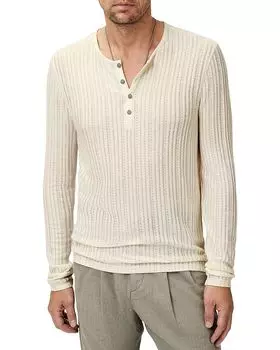 Рубашка Henley Araujo John Varvatos, коричневый/бежевый