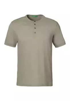 Рубашка Henley United Colors of Benetton в крапинку, хаки