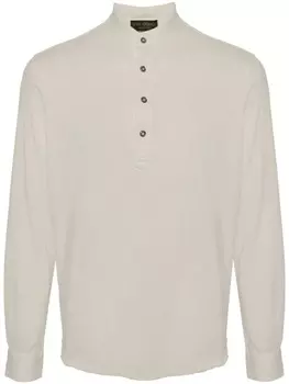 Рубашка хенли с длинными рукавами Dell'oglio, нейтральный цвет