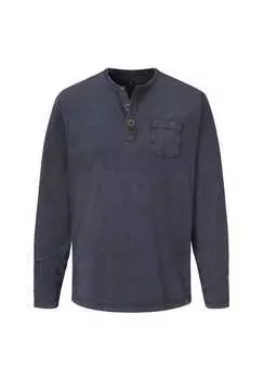 Рубашка хенли с длинными рукавами и пуговицами Paddock'S, синий
