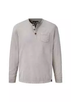 Рубашка хенли с длинными рукавами и пуговицами Paddock'S, серый