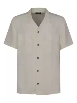 Рубашка Heren Overhemd с короткими рукавами Peserico, белый