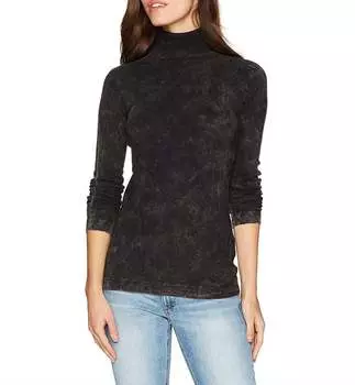 Рубашка Heritage Knit Rocker Tight Long в сером и черном цвете Three Dots