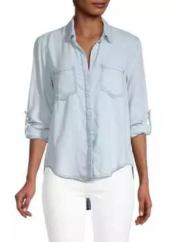 Рубашка Hi-lo Riley Chambray Velvet Heart, голубой