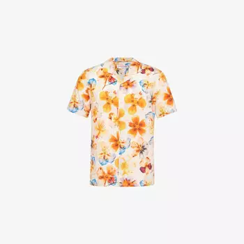 Рубашка Hibbert oshibana с цветочным узором Orlebar Brown, белый