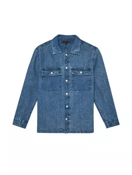 Рубашка hilfiger camicia in denim per ragazzi Tommy, синий