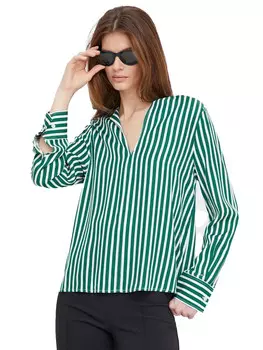 Рубашка hilfiger camicia relaxed fit a righe Tommy, зеленый