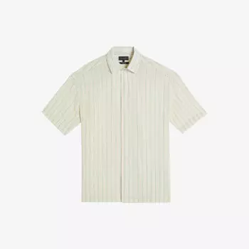 Рубашка Hillma стандартного кроя в полоску из смесового хлопка Ted Baker, желтый