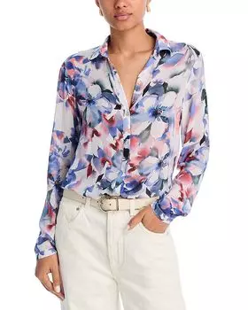 Рубашка-хипстер с цветочным принтом Bella Dahl, синий