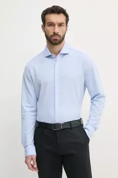 Рубашка хлопковая Boss, синий