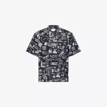Рубашка хлопковая Carhartt Wip Boxy-Fit, черный / белый
