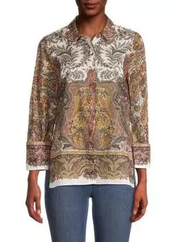 Рубашка Хлопковая Kobi Halperin Emma Paisley, ivory