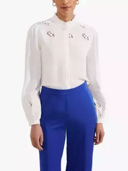 Рубашка Hobbs Ada Embroidered, слоновая кость