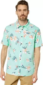 Рубашка Holidazed Short Sleeve Woven Quiksilver, цвет Beach Glass Holidazed