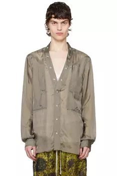Рубашка Hollywood Larry Fogpocket Rick Owens, цвет dust