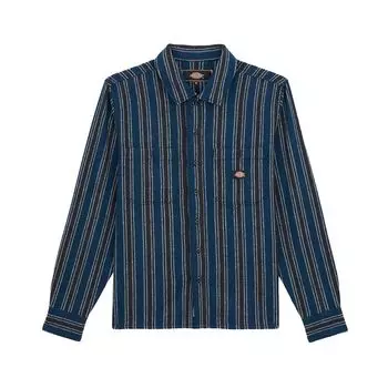 Рубашка HOPE STRIPE WESTERN SHIRT Dickies, цвет Blau