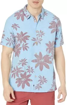 Рубашка Hot Nights Short Sleeve Woven Quiksilver, цвет Dusk Blue