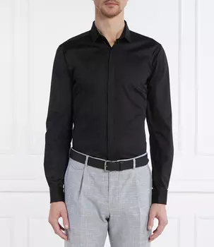 Рубашка HUGO Ejinar Extra slim fit stretch, черный