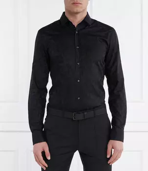 Рубашка HUGO Elisha Extra slim fit, черный