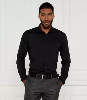 Рубашка HUGO Elisha Extra slim fit, черный