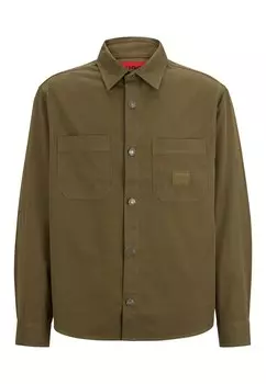 Рубашка HUGO ERATO Oversize Fit, хаки