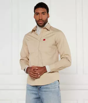 Рубашка Hugo Regular Fit, бежевый